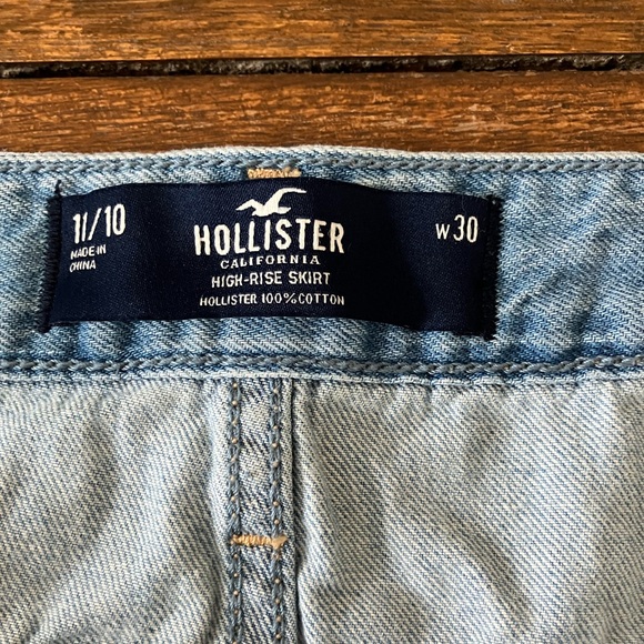 Hollister Light Blue Cargo Denim / Jean Skirt/ Country Western Style - Picture 7 of 8